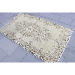 พรมตุรกีวินเทจ ขนาด 3.5x6.4 ฟุต สีน้ำตาลลายพราง - Product Image 2