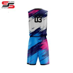 Camiseta de baloncesto de alta calidad, conjuntos de baloncesto impresos por sublimación, uniformes de baloncesto para hombres personalizados OEM - Product Image 2