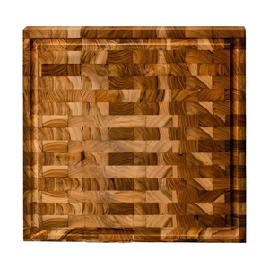 Planche à découper haut de gamme en bois d'érable à grain traversant avec rainure de récupération de jus intégrée et poignées latérales, bloc de découpe avec rainure de récupération de jus pour la cuisine - Product Image 2