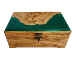 Handcrafted Rectangular Wooden Storage <b>Box</b> for Trinkets <b>Earrings</b> Necklaces Bracelets Bangles Decorative Jewellery Organizer - Product Image 2