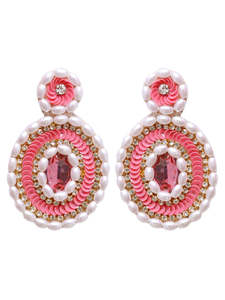 Pendientes de semillas de pájaro bordados con cuentas hechos a mano, joyería de acero inoxidable con forma personalizable de la India para el día de Pascua, varios colores - Product Image 4