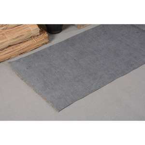 Tapis turc vintage moderne 2.4x 12.1ft gris grand rectangle tapis en laine patchwork pour salon ou couloir nouveau - Product Image 5