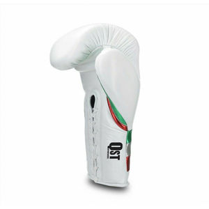 Guantes de boxeo de competición con logotipo personalizado con cordones de cuero de vaca ajuste cómodo disponible en todos los tamaños guantes de competición - Product Image 6