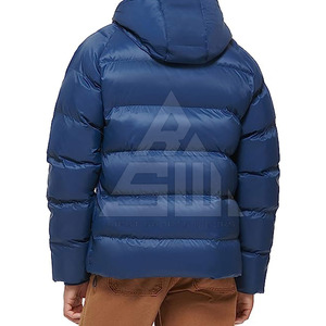 Veste matelassée décontractée de sport à col montant avec logo sur le devant, personnalisée pour l'hiver 2025, pour hommes, en stock - Product Image 2