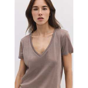 Camiseta Básica Brillante con Cuello en V, Corte Ajustado, Tallas XS-XL, Deportiva, Casual, Transpirable, de Algodón y Elastano, con Estampado de Animales Animados para Verano - Product Image 2