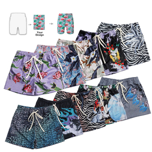 กางเกงขาสั้นกีฬาผู้ชายแบบลำลองเนื้อผ้าทึบ 220 กรัม/ตร.ม. ปรับแต่งได้ |   เสื้อผ้ากีฬาตาข่ายโพลีเอสเตอร์/คอตตอน พิมพ์ลายดิจิทัล ไซส์ใหญ่ ตะเข็บใน 5 นิ้ว สำหรับฤดูร้อน - Product Image 2