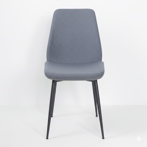 Table à manger moderne en marbre noir et 4 chaises (bleu et gris) – Ensemble de mobilier de luxe pour la maison, le café, le restaurant et la cuisine - Product Image 6