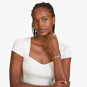 Bracelet manchette ovale en diamant avec sertissage fantaisie pour toutes les occasions - Product Image 5