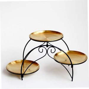 แท่นโชว์เค้กและคัพเค้กโลหะ3ชั้นสำหรับงานแต่งงานที่บ้าน - Product Image 6