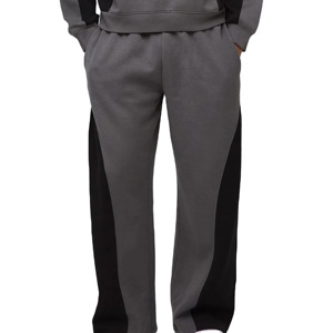 Ensemble de survêtement décontracté unisexe deux pièces, jogging d'hiver imprimé avec patchwork de strass, streetwear, survêtement 100% coton écologique - Product Image 5