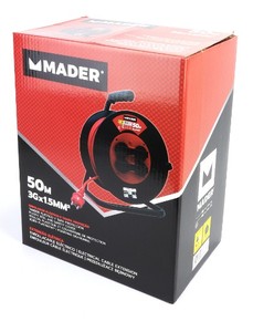 50m. Cavo elettrico estensibile in plastica con 4 prese 3x1,5mm. IP44 (Mader 63883) - Product Image 2