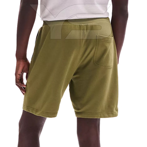 Pantalones cortos informales para hombre con logotipo personalizado, 100% algodón, tejido polar, patrón sólido, pantalones cortos calientes con cordón en la cintura, tipo de cintura media - Product Image 5