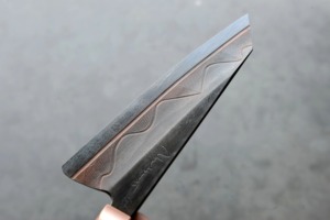 Şef bıçağı şam ve bakır mutfak maket bıçağı karbon çelik yıldönümü paskalya hediyeler ile deri kılıf, mutfak bıçakları - Product Image 4