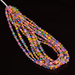 ลูกปัดโอปอลลูกปัดโอปอลไฟหลายสีลูกปัดหัวใจโอปอลเอธิโอเปียหลากสีลูกปัดพลอยโอปอล - Product Image 1