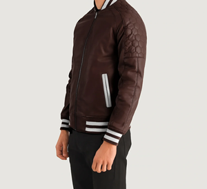 Veste universitaire durable en satin avec broderie et options de conception personnalisée Veste de baseball universitaire pour hommes - Product Image 4