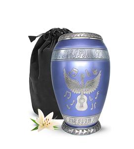 Urne de guitare pour cendres humaines Homme adulte-Urne musicale-Grandes urnes pour hommes avec sac-Honore votre bien-aimé avec la lavande commémorative - Product Image 1