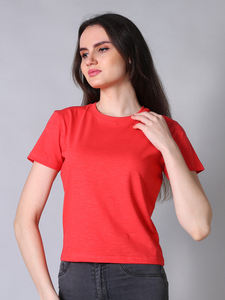 2025 Camiseta de manga corta con cuello en V de gran tamaño transpirable de alta calidad para mujer 100% algodón logotipo personalizado estilo de estampado informal holgado - Product Image 5