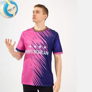 เสื้อ100% ฟุตบอลระบายอากาศได้ดีดีไซน์ใหม่ใส่ได้ทั้งชายและหญิงเสื้อฟุตบอลคอวี - Product Image 1