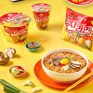 โอตโตกิ จินราเมน รสเผ็ด 65 กรัม x 15 ซอง/กล่อง - รสชาติเผ็ดอร่อย บะหมี่กึ่งสำเร็จรูปแบบถ้วยสไตล์เกาหลี - Product Image 3