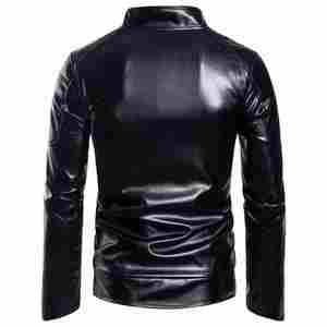 Chaqueta de cuero PU de alta calidad para hombre con apliques bordados completos diseño acolchado transpirable personalizable para uso en invierno - Product Image 6