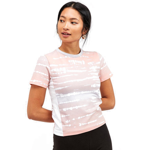 Camisetas lisas de algodón personalizadas Camiseta de manga larga blanca corta deportiva para mujer - Product Image 1