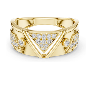 Bague en diamant pour femme, clarté VVS-VS EF, or 18 carats, 14 carats, 10 carats et argent 925, options or rose, or jaune, or blanc et moissanite - Product Image 1