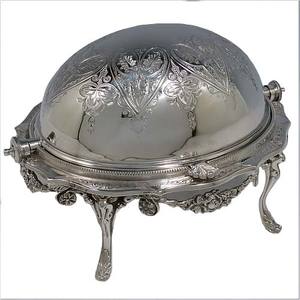 Dinner Parties Catering Service <b>Buffet</b> Food Equipment Chafing Dish Food Container Metal Copper Chafing Dish With Hanger Lid - Product Image 4