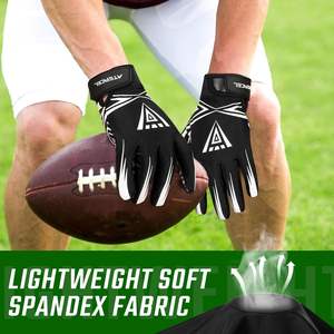 Récepteur personnalisé Gants de football américain collants Gants de football américain collégial flexibles à la mode Gants de sport Football - Product Image 4