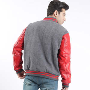 High Quality Breathable Men Varsity <b>Jackets</b> Street Fashion Breathable Low Price Men <b>Leather</b> Sleeve Varsity <b>Jacket</b> - Product Image 2
