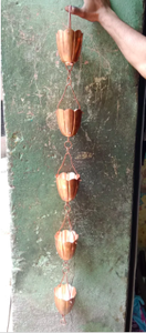 Cadena de Lluvia Decorativa y Elegante para Canaletas de Techo, Cadena de Drenaje de Metal para Jardín Exterior - Product Image 2