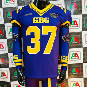 เสื้อเจอร์ซีย์แฟนฟุตบอลแบบอเมริกันเสื้อปักลายทแยงผ้าทอลายทแยงขนาดพิเศษรองรับโรงงานปากีสถาน - Product Image 1