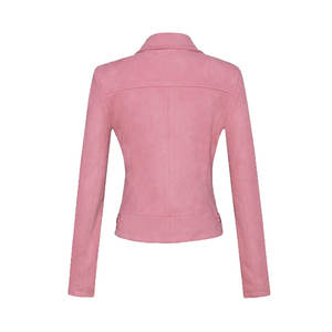 Chaqueta de Cuero de Moda para Mujer, Manga Larga, Cierre de Cremallera Frontal, Prenda Exterior Perfecta para Conjuntos Casuales de Otoño e Invierno y Trabajo - Product Image 2