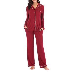 Taille élastique personnalisée élégante maison vêtements de nuit doux respirant été printemps saison à manches longues modal pyjamas pour femmes vêtements de nuit - Product Image 6