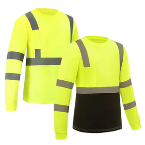 Maillot à manches longues haute visibilité pour homme, t-shirt de sécurité réfléchissant à manches longues - Product Image 3