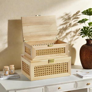 กล่องใส่ของตกแต่งทำด้วยมือทำจากไม้ไผ่แข็งธรรมชาติพร้อมฝาปิดสำหรับเครื่องประดับที่ระลึกทำในเวียดนาม - Product Image 6