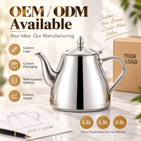 Bouilloire à thé en acier inoxydable OEM ODM avec filtre, pot à café et eau, théière personnalisable avec logo pour hôtels et restaurants
