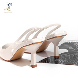 รองเท้าส้นสูงแบบสวมเปิดส้น รุ่นใหม่ปี 2026 ทำจากผ้าซาติน ความสูง 7 ซม. ผลิตโดยโรงงานรองเท้าเวียดนาม รับผลิตแบบ OEM/ODM สำหรับงานปาร์ตี้ - Product Image 5