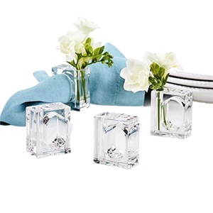 Ronds de serviette en acrylique cristal clair et personnalisé pour la décoration de table Ronds de serviette carrés Lucite Ronds de serviette en acrylique - Product Image 5