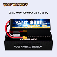 Batterie de drone FPV haute performance VANT, batterie de drone 6S 22,2V 8000mAh 100C avec XT60, batterie Lipo RC pour drone FPV UAV