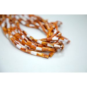 Cadena de Cuentas Sueltas de Concha de Ostra Espinosa para la Fabricación de Joyas - Mezcla de Hueso de Coral Ovalado Blanco - Product Image 2