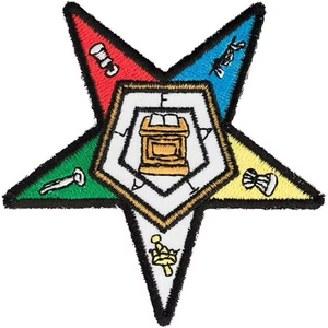 Ordre de l'étoile de l'Est Patch brodé coupe patchs maçonniques 2025 francs-maçons Regalia Badges Service OEM - Product Image 1