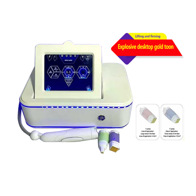 Portable Golden Radio Frequency Skin Tightening Beauty Device Rf Wrinkle Remover Machine for Face Lifting Firming Anti Aging