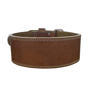 Selling Protect Body Gym Fitness Waist Brown Color <b>Back</b> <b>Support</b> Belt Power Weightlifting Leather Belt - Product Image 5