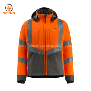 Nuevo estilo 2025 Hombres de alta calidad Visibilidad Cremallera Sudadera con capucha Ropa de trabajo cómoda Reflectante de alta calidad Hi Vis Sudaderas con capucha Servicio OEM - Product Image 4