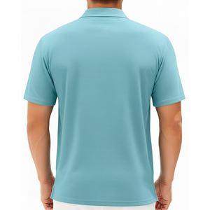 Chemises décontractées pour hommes sur mesure de style nouveau, tricotées en coton 100% respirant, séchage rapide, manches courtes, haute qualité - Product Image 2