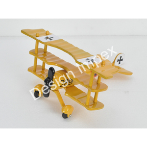 Tendance Flying Club Triplan Modèle Die Cast Metal Jaune Enduit Fini Modèles D'avion Vaisselle Chef-d 'œuvre Objet Meilleure Vente - Product Image 2