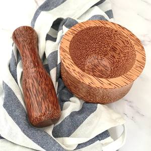 Mortero y mortero de madera de coco natural de alta calidad, herramienta de cocina tradicional a bajo precio de Vietnam - Product Image 5