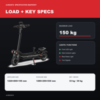 Trottinette électrique pliable 500W avec batterie 48V 10.4Ah, pneus tout-terrain de 10 pouces, freins à disque doubles