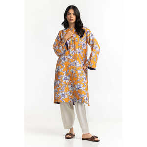 เสื้อเชิ้ตผู้หญิงลายดอกไม้พิมพ์ลายด็อบบี้เนื้อผ้ามัสตาร์ดแบบสบายๆ คอจีน ทรงหลวม ไซส์ XL 4XL สำหรับฤดูใบไม้ผลิ/ฤดูร้อน - Product Image 5