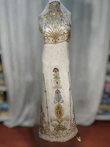 Nuevo Producto No. 1 Exquisito Pañuelo George de Lujo con Patrón Abstracto y Trabajo Intrincado en Terciopelo, Tela de Seda para Vestir en Fiestas - Product Image 5